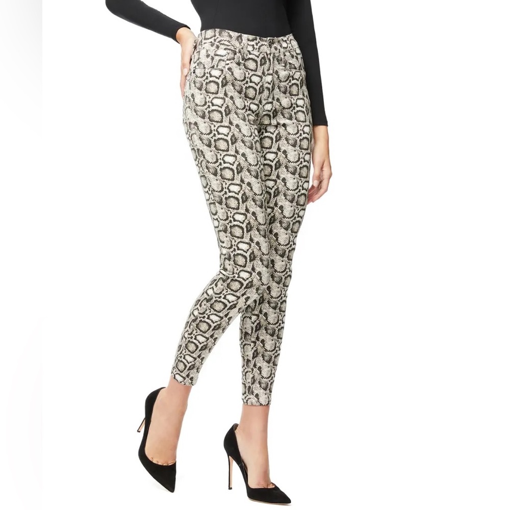 Good American “good legs” snake print jeans in size 29